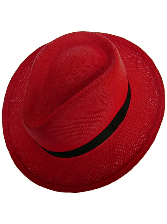 Red Panama Hat - Ausin