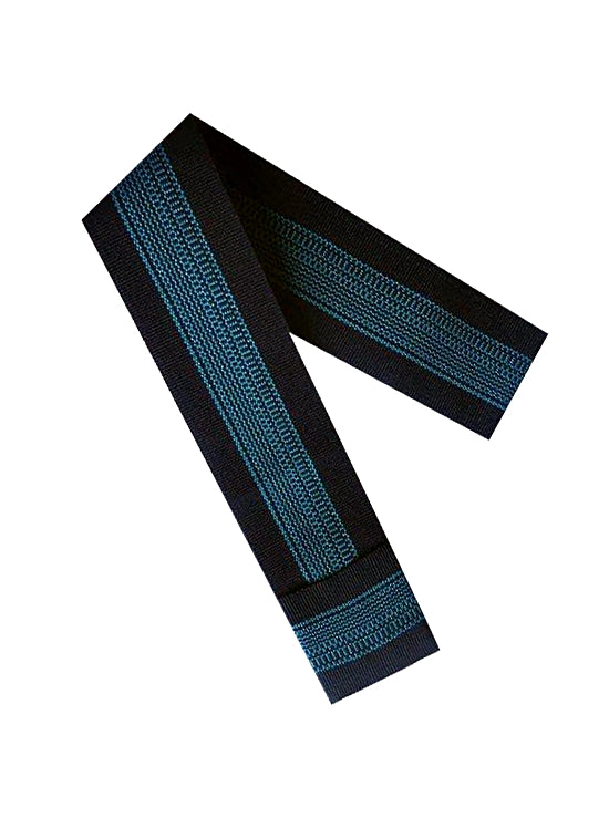 Striped Standard Panama Hat Band - Blue