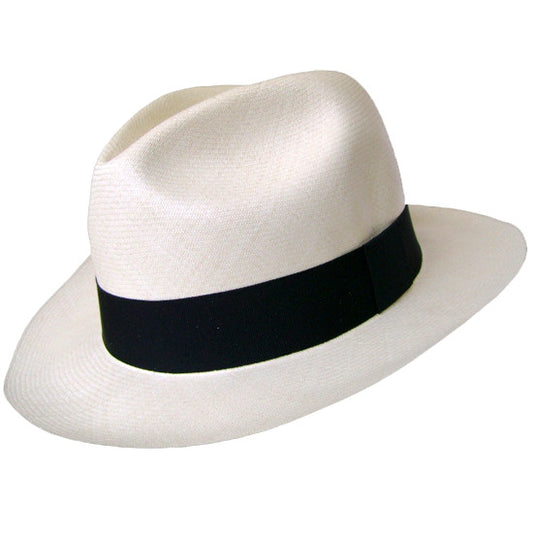 Sombrero de Panamá Montecristi Fedora Ala corta para Hombre (Grado 24-25) Magellan