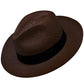 Cuban Fedora Panama Hat - Dark Brown Panama Hat for Men