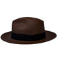 Cuban Fedora Panama Hat - Dark Brown Panama Hat for Men