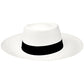 Chapéu Panamá Branco - Gambler Aba Larga - Grau 3-4