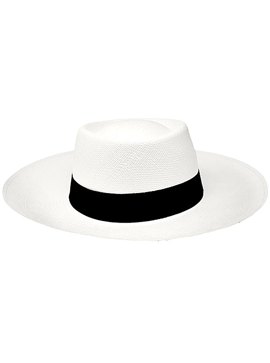 Chapéu Panamá Branco - Gambler Aba Larga - Grau 3-4