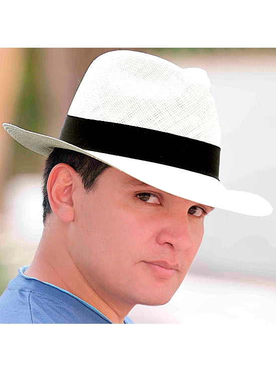 Gamboa Panama Hat. White Panama Hat - Fedora Hat Roll Up