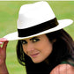 Sombrero de Panamá Blanco Fedora Tuis Grado 7-8