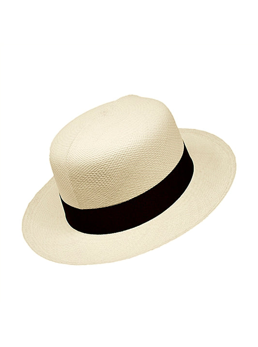 Chapeau Panama Naturel Colonial pour Femme (Qualite 3-4)