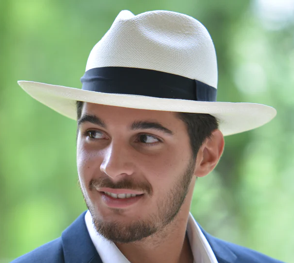 Gamboa Panama Hat. White Panama Hat for Men Fedora Hat