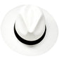 Chapeau Panama Cuenca Blanc Fedora pour Femme (Qualite 3-4)