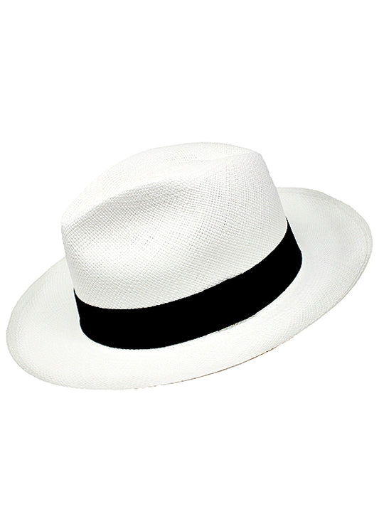Chapeau Panama Blanc Fedora Fin