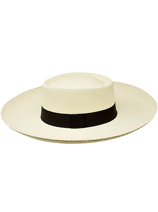 Natural Panama Hat - Wide Brim Gambler Hat