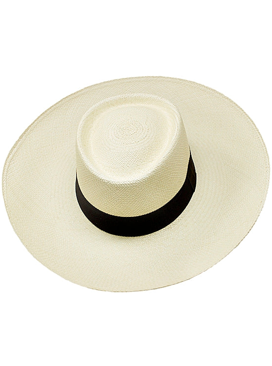 Natural Panama Hat - Wide Brim Gambler Hat