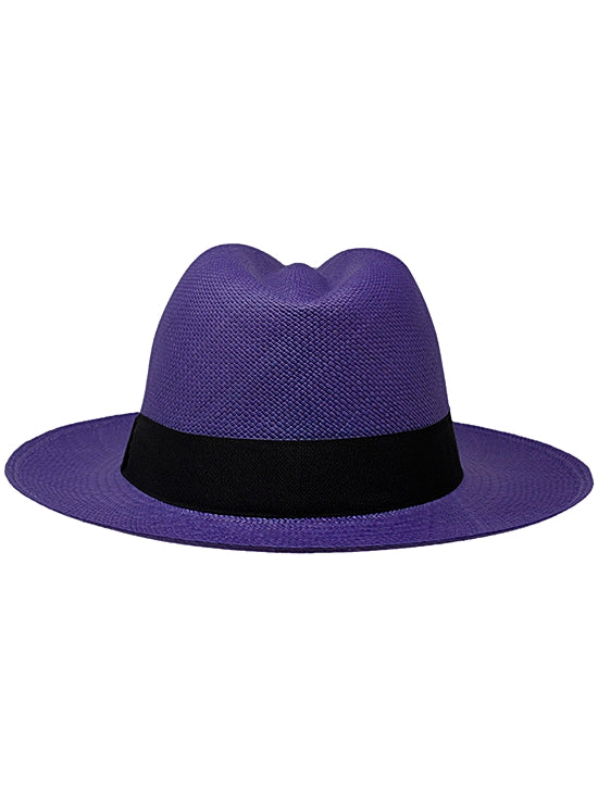 Sombrero de Panamá Cuenca Fedora (Morado) (Grado 3-4)