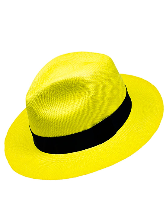 Cappello Panama Cuenca Fedora Giallo (Grado 34)