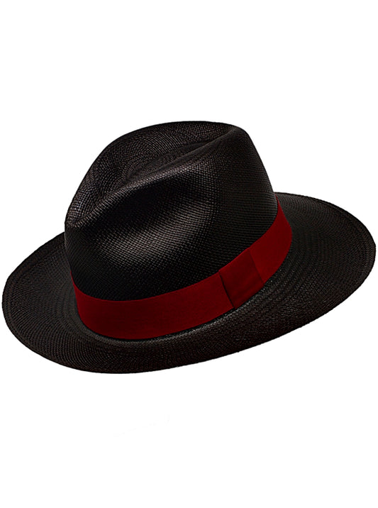 Black Panama Hat for Women - Fedora Hat