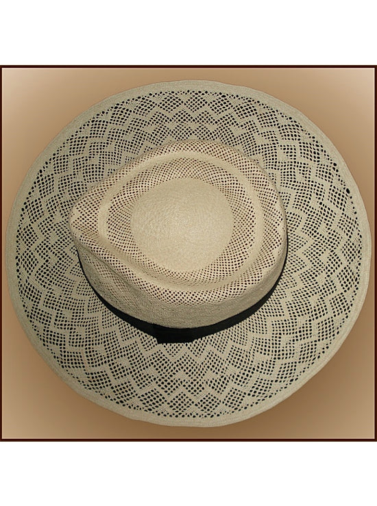 Panama Montecristi Hat - Fretwork Ausin for Men (Grade 17-18)