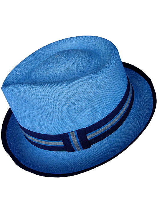 Blue Cuban Panama Hat