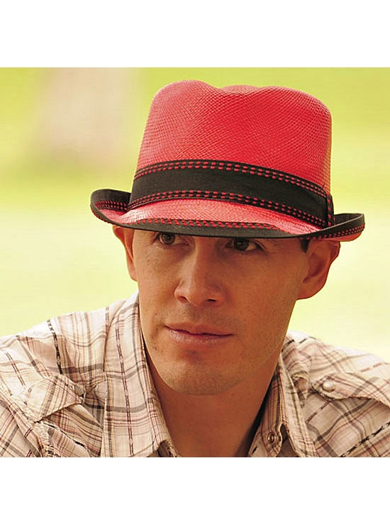 Red Cuban Panama Hat