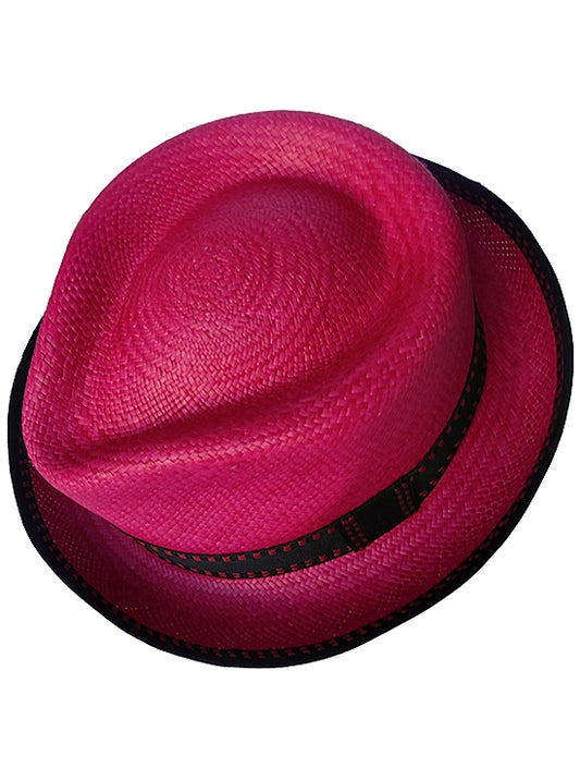 Red Cuban Panama Hat