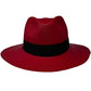 Cappello Panama Cuenca Ausin Rosso da Uomo (Grado 3-4)